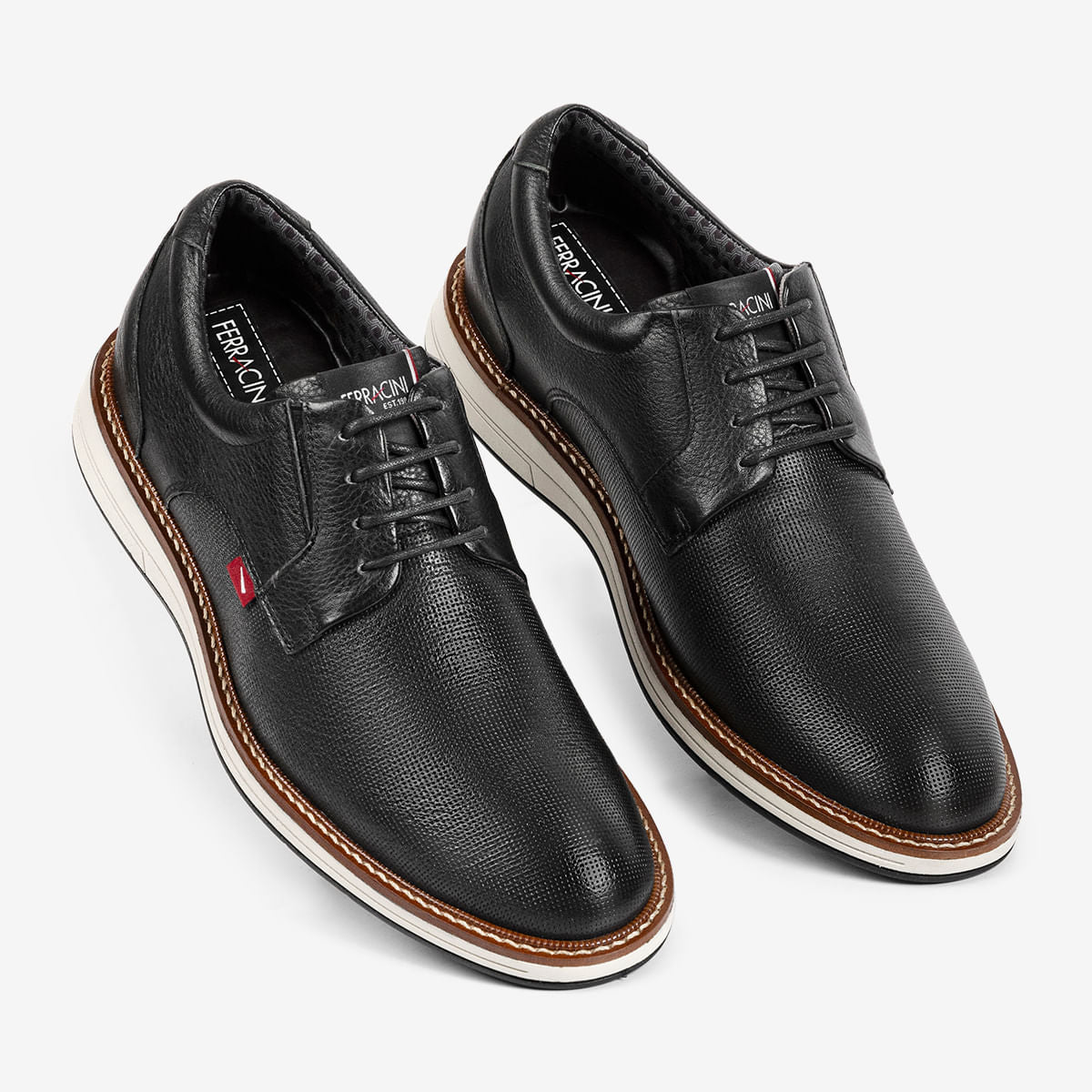 Sapato Masculino de Couro Preto Kingston| Ferracini - Image 2