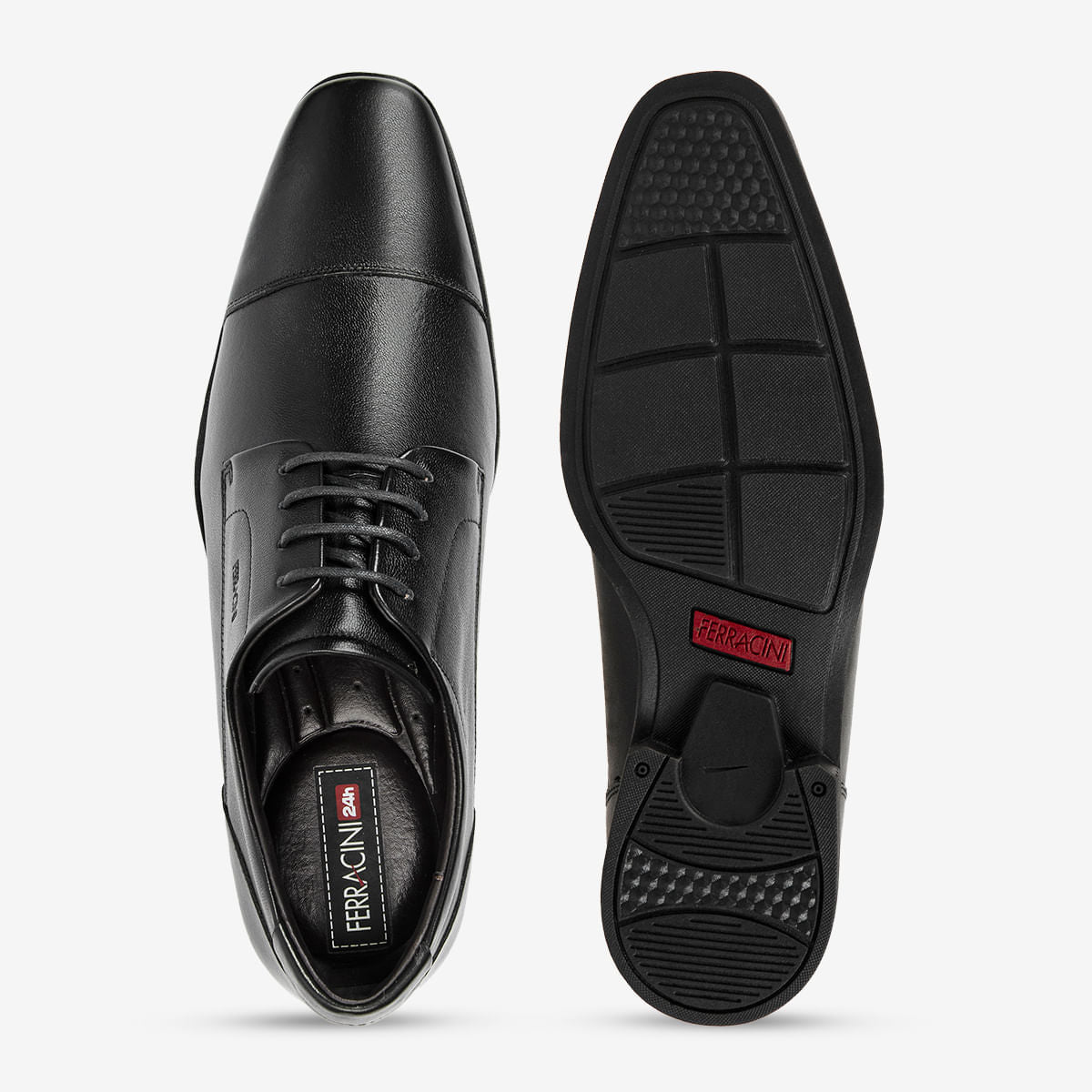 Sapato Masculino de Couro Preto London | Ferracini - Image 3