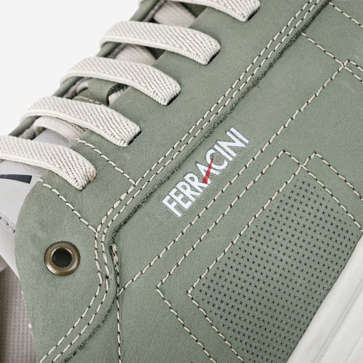 Tênis Masculino de Couro Verde Militar Locker | Ferracini - Image 5