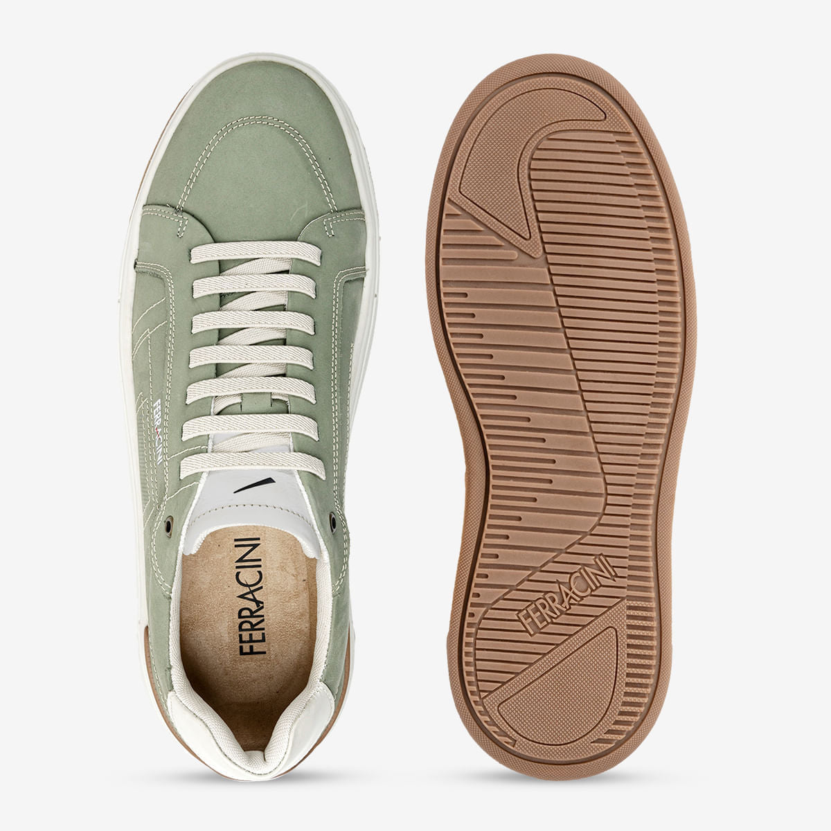 Tênis Masculino de Couro Verde Militar Locker | Ferracini - Image 4